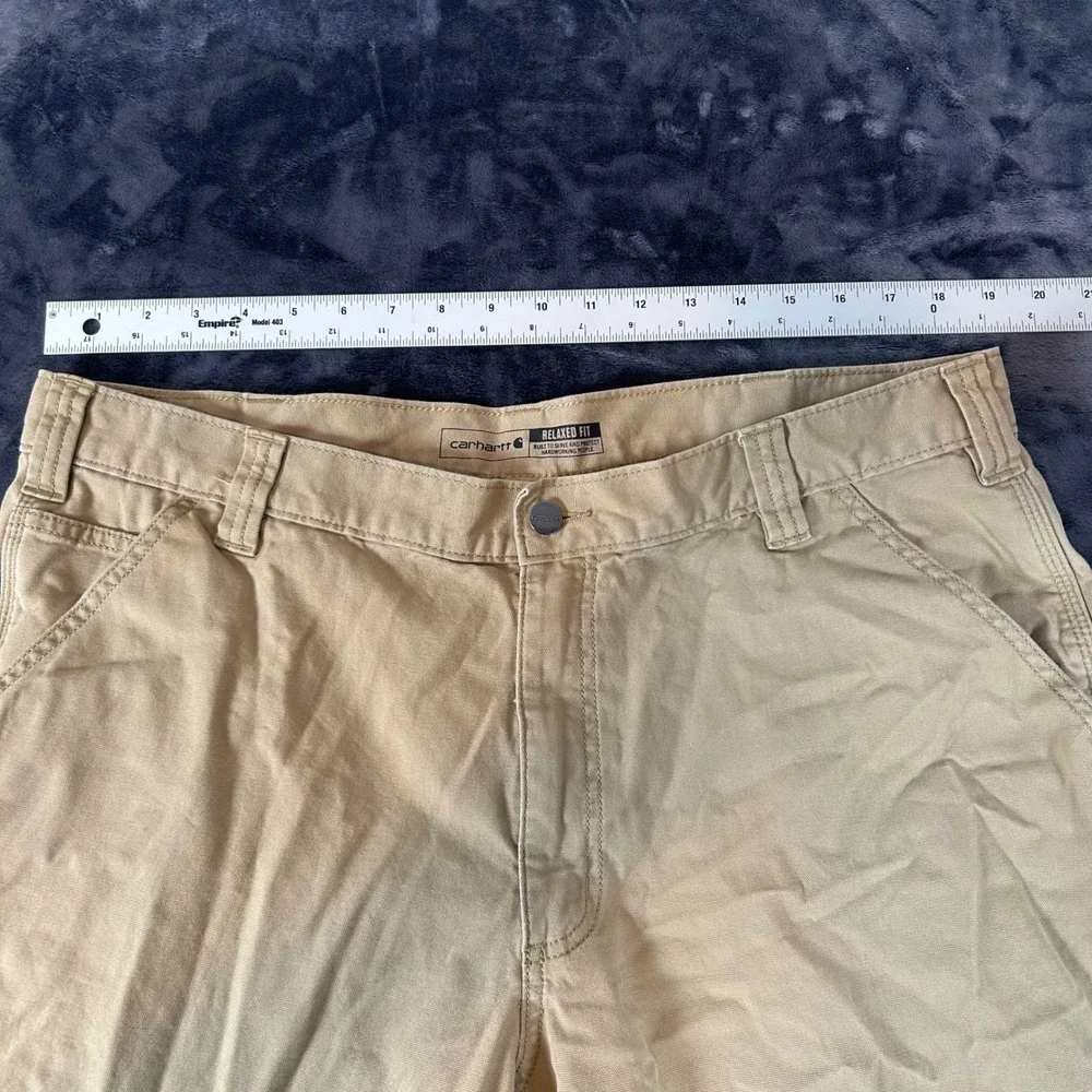 Carhartt‎ Canvas Work Pants Mens 40x32 Tan Relaxed Fit BN2291-M Rugged Flex